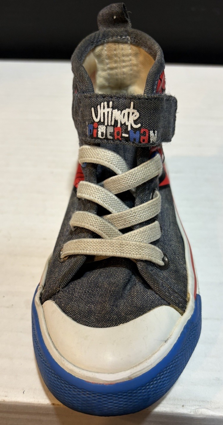 Spiderman Marvel H&M High Top Shoes Size 8c Toddlers Crib thumbnail 9