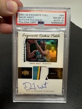 2003 Upper Deck Exquisite RPA David West GOLD /30 PSA 8 Auto 10