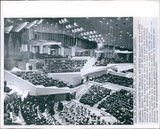 1963 Berlin Concert Hall Interior Lights Orchestra Structure Wirephoto 8X10