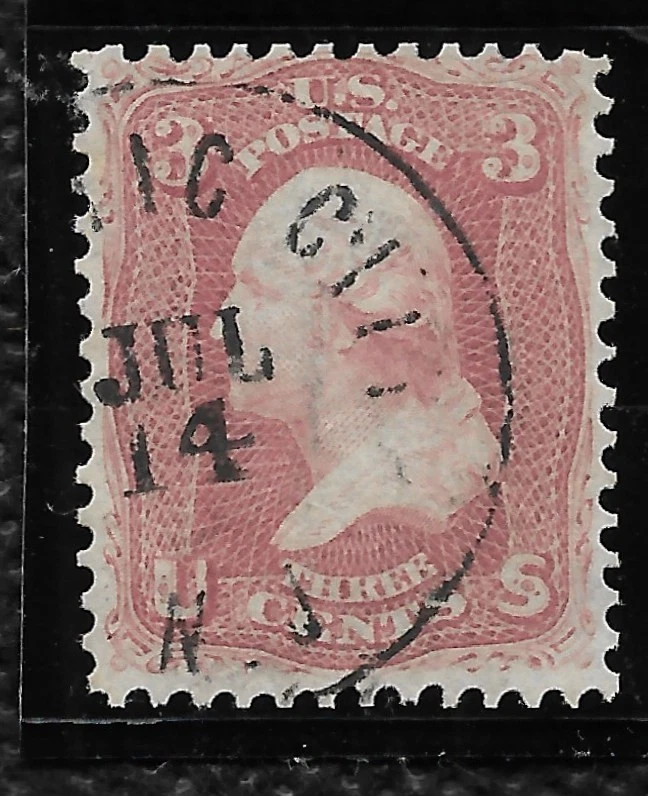 George Washington 3 Cent Stamp In Used Us Stamps (19th Century