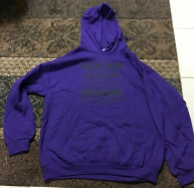 GILDAN WOMEN'S ''I'M A LUCKY MOM AWESOME SON'' LARGE PURPLE HOODED SWEATSHIRT NEW!