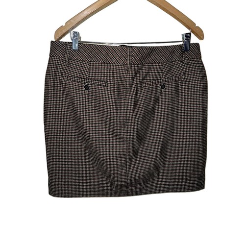 Falda vintage Eddie Bauer para mujer 10 Petite 10P mezcla de lana pata de gallo colegiala - Imagen 7 de 8