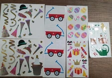 Mrs. Grossman's Sticker Lot Full Partial Sheets  Wagon Easter Eggs Garden  S42
