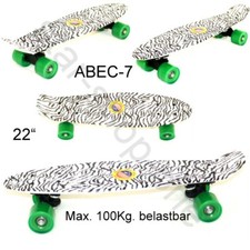 Mini Skateboard 22" Fun Penny Board Pennyboard da 57 cm a 100 kg Zebra