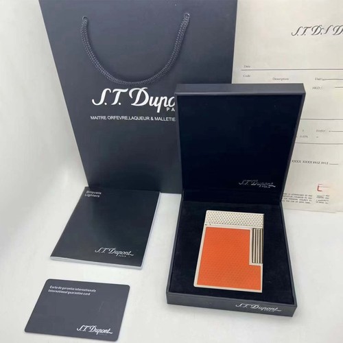 ST Dupont Ligne 2 Orange Guilloché - Premium Doppelflammig für Camping - Bild 3 von 3