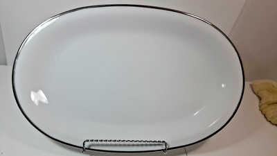 Baronet Halo Oval Platter Eschenbach Bavaria Germany Platinum Rim 16.5'' x 10.5''