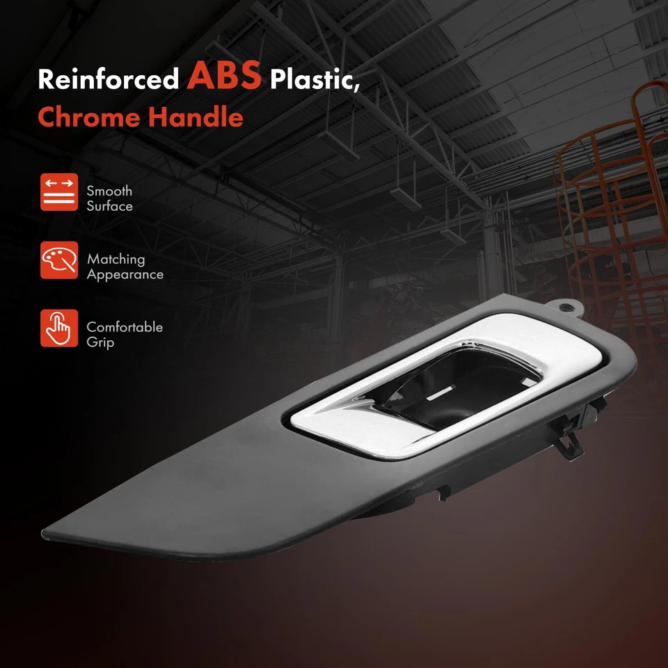 Maçaneta interna traseira direita cromada + pedra cinza para Lincoln MKT 2010 2011 2012 - Imagem 3 de 4