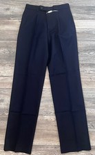 Business Solution Mens Navy Polyester Trousers  Size W30 L33 in Regular Zip