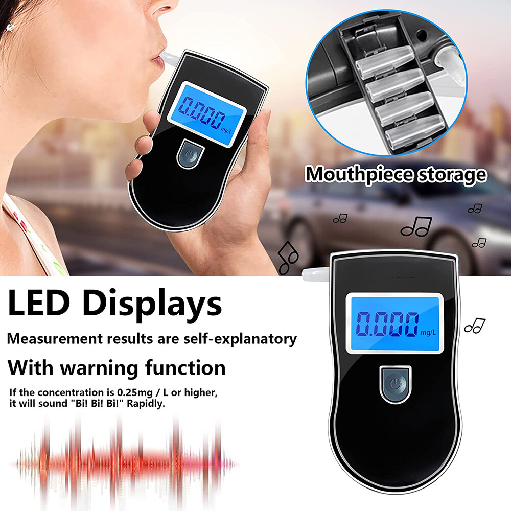 NEW Police Digital Breath Alcohol Analyzer Tester LCD Breathalyzer Test