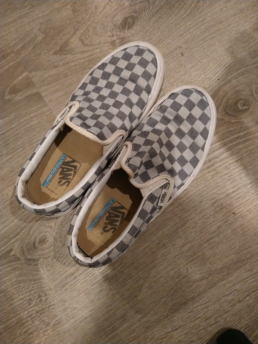 Vans Off The Wall Ultracush Checkered Slip On Skateboarding Shoes Men’s  Size