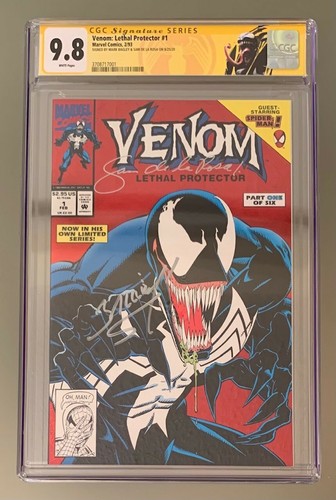 Venom Lethal Protector #1 CGC SS 9.8 2x signed De La Rosa Bagley Venom Label Gem