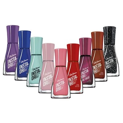 Sally Hansen Nail Polish Nail Varnish Insta Dri Fast Quick Dry 100 SHADES select