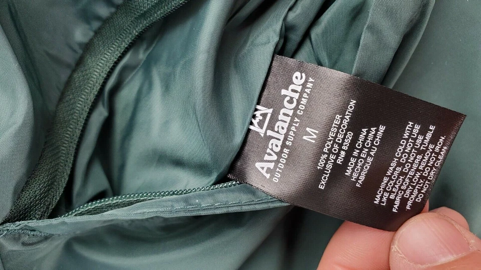 Chaqueta verde con capucha manga larga ligera Avalanche Outdoors para hombre adulto mediana (M) Foto 3 de 4