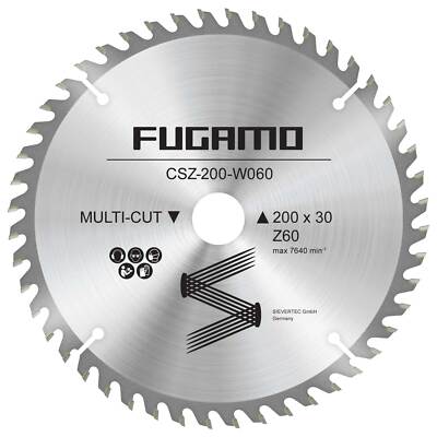 200 mm HM Kreissägeblatt 60 Zähne Bohrung 30 mm Handkreissäge Reduzierringe