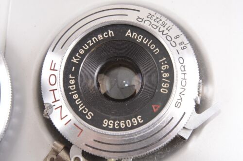 Linhoff Techinca III Outfit w/ 3 lenses 6x9 back, Universal Finder #DV-RC35157 - Picture 10 of 24