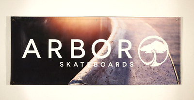 Arbor Skateboards Store Banner 24'' x 60'' Sign Vinyl Skate Surf Shop Poster