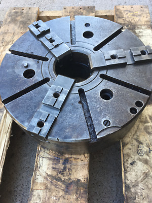 Used Forkardt 15-3/4'' Monoblok Lathe Chuck, 3-Jaw, No. 704533, Plain Back 