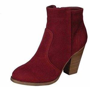 wine red booties
