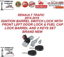 FOR RENAULT TRAFIC 2014-2019 IGNITION & FRONT LEFT DOOR LOCK & FUEL CAP LOCK SET