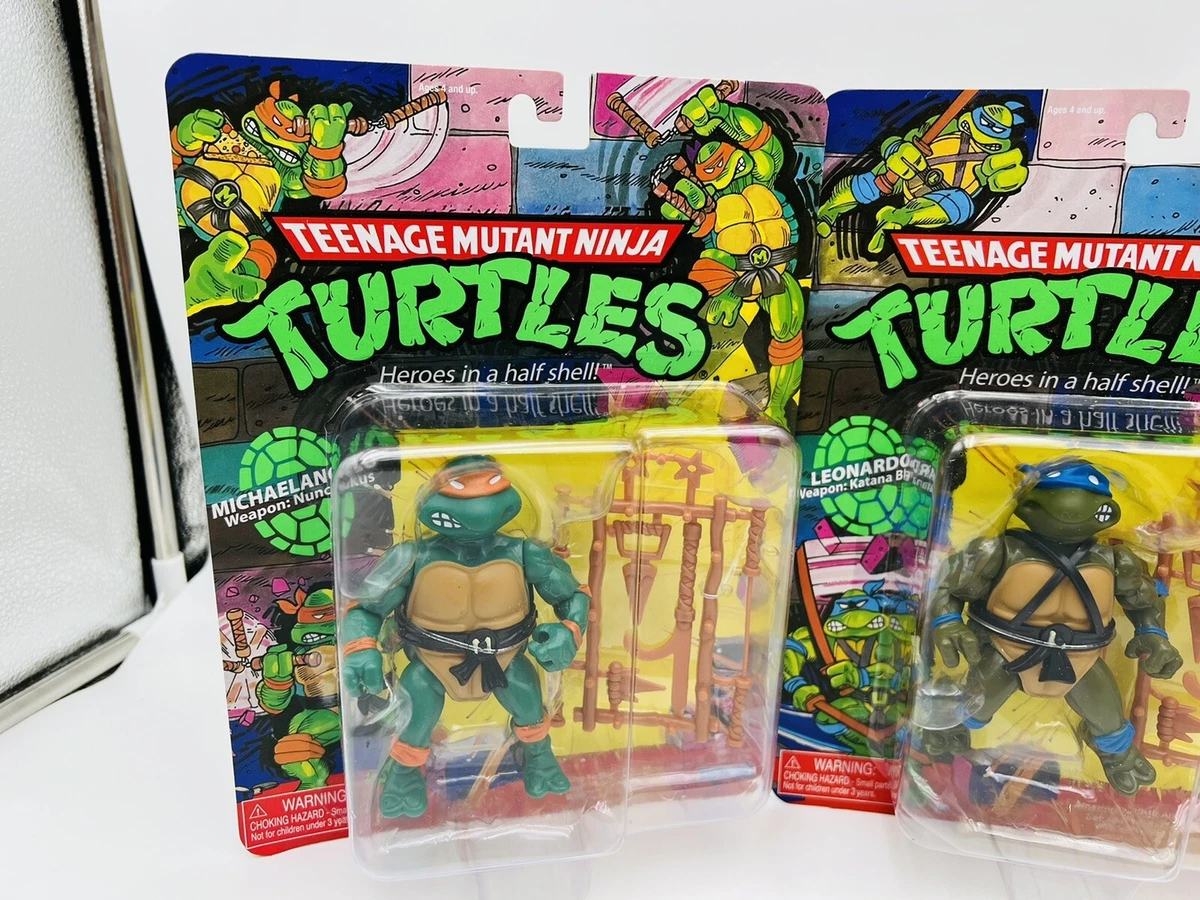 Retro Teenage Mutant Ninja Turtles Action Figure Set Of 3 TMNT Damaged Box  Sale