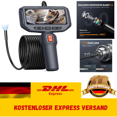Industrie Endoskop Kamera 4,3'' HD 1080p & 3,5m Schlange