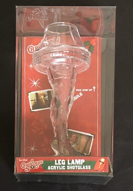 a Christmas Story Leg Lamp Acrylic Clear Shot Glass 2 Oz. for sale