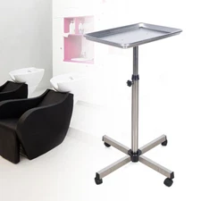 Professional Mobile Aluminum Salon SPA Utility Tray Cart Trolley Hair Instrument