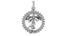 Sterling Silver (92.5% purity) God Shiva Nata...