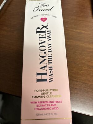 Too Faced Hangover Wash The Day Away Pore-purifying Foaming Cleanser  4.23oz NIB