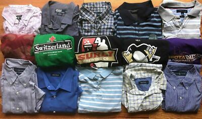 Ten(10) Pounds Wholesale Shirts Tops T Button Lot Variety Dress