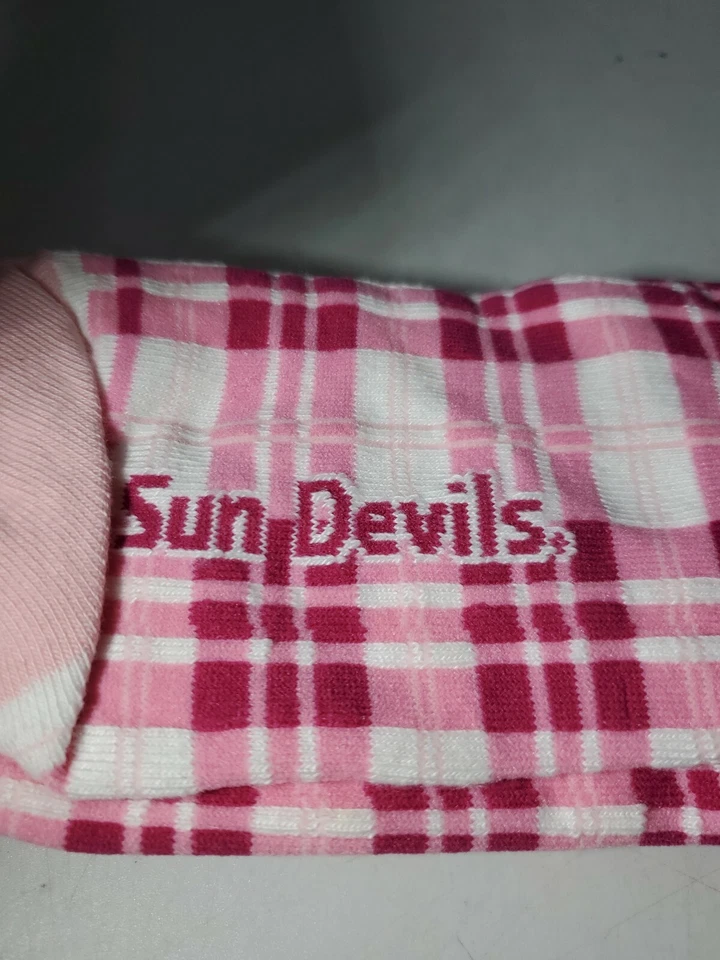 Arizona State Sun Devils Pink Out Socks Size Medium 5-10 Crew Cut - Image 4 of 4