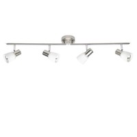 Brilliant Spotrohr Decken Wand Spot Strahler Leuchte Lampe Chrom Glas 4-Flg E14