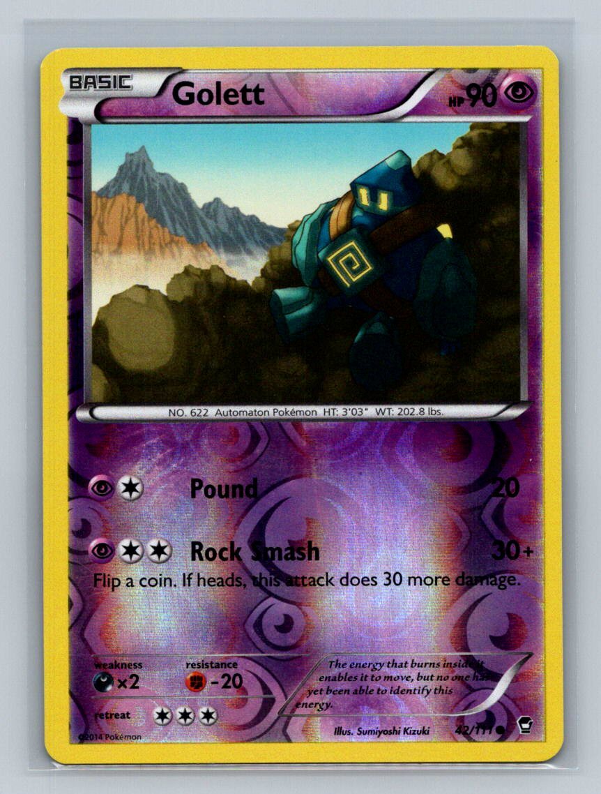 Golett XY - Furious Fists 42/111 Near Mint NM Reverse Holo