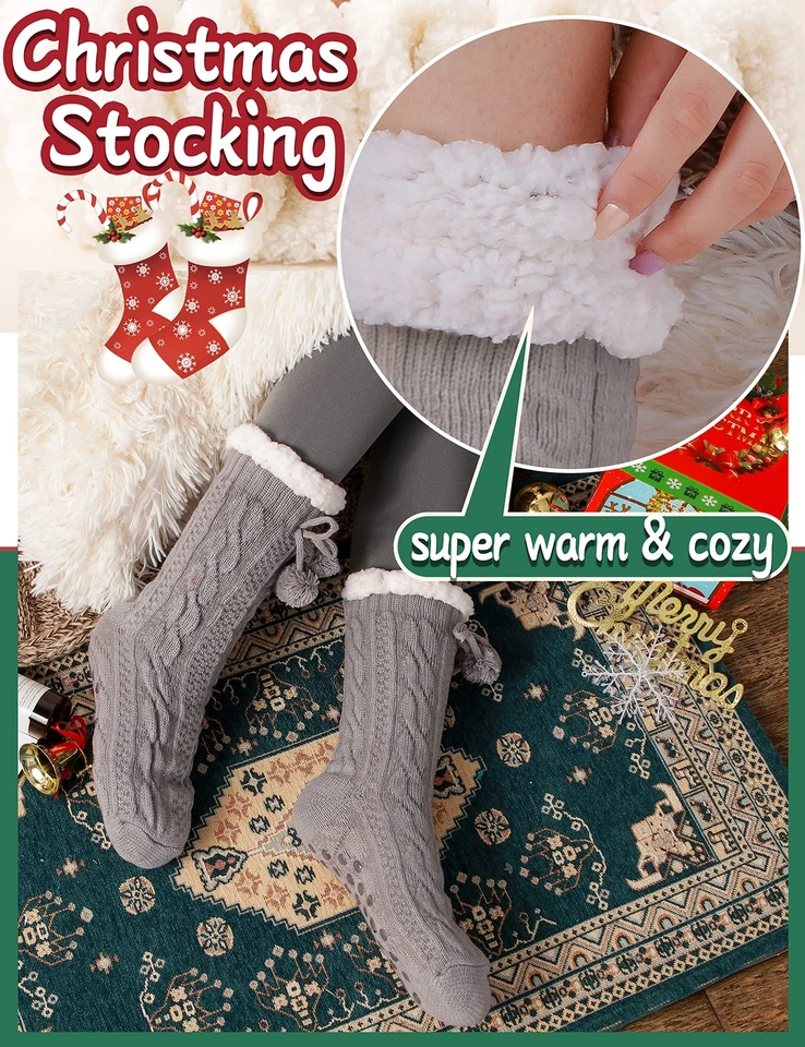 Calcetines difusos para mujer Zapatilla mullida acogedora cabina invierno cálidos suaves polar cómodos... Foto 2 de 4