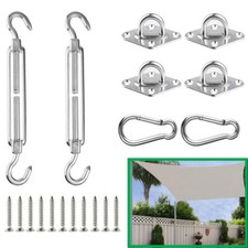 Sun Shade Sail Stainless Fixing Fitting Kit Garden Patio Awning Canopy Accessory