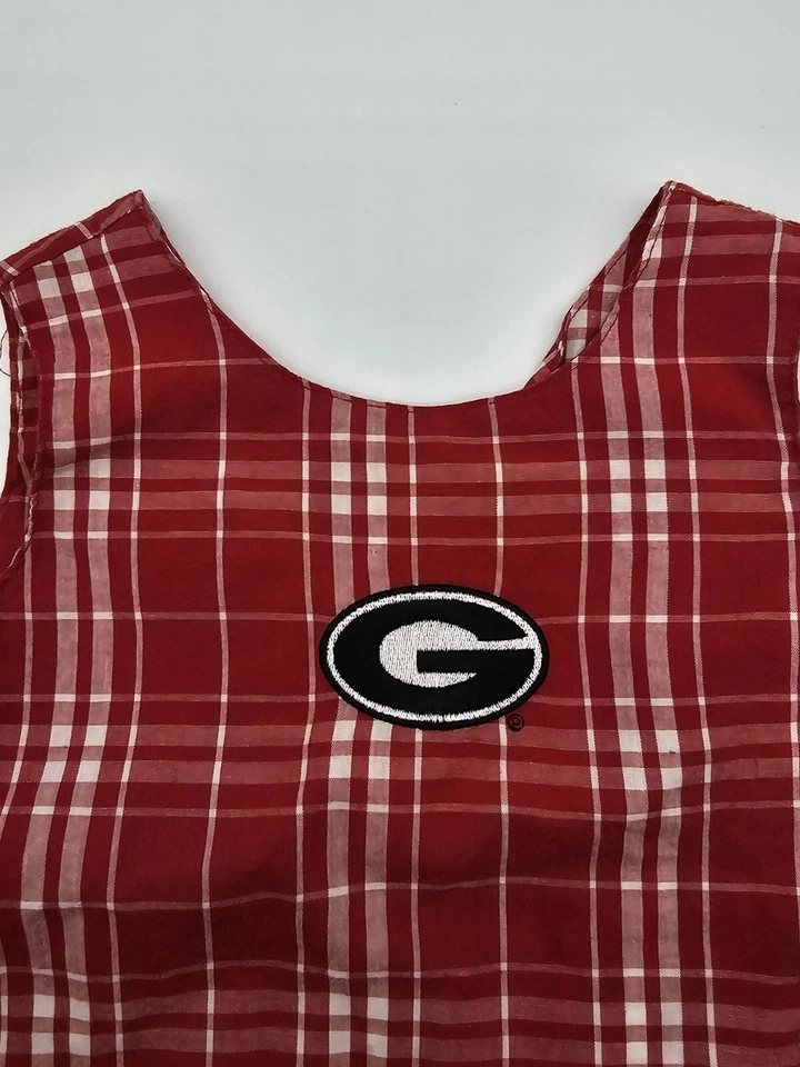 Sara Lynn Togs Georgia Bulldogs Shirt Girls 12 Months Red Plaid Top UAG Dawgs - Image 2 of 4
