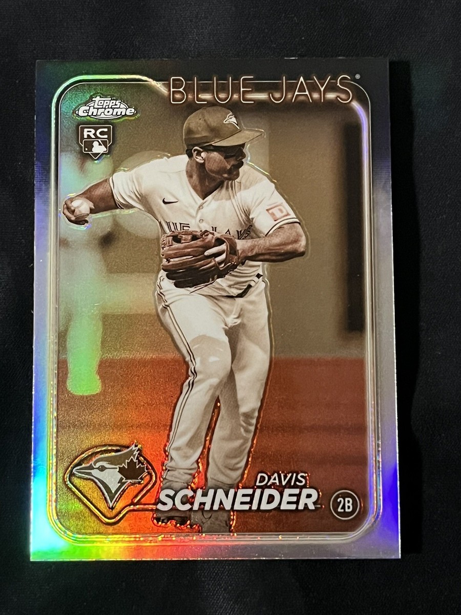 0 Davis Topps Schneider Chrome RC - | Jays Blue Rookie Baseball