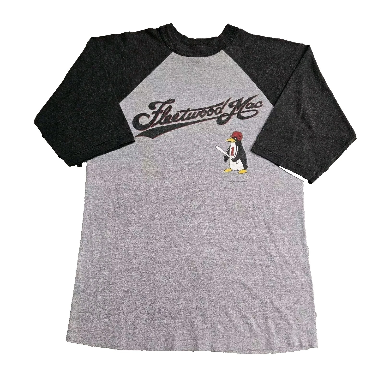 3/4 Sleeve Regular Size 1980s Vintage T-Shirts for Men