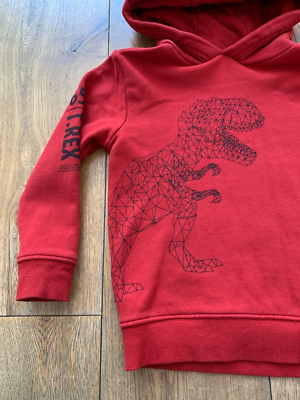 Next boys red dinosaur hoodie, age 5 years | eBay UK
