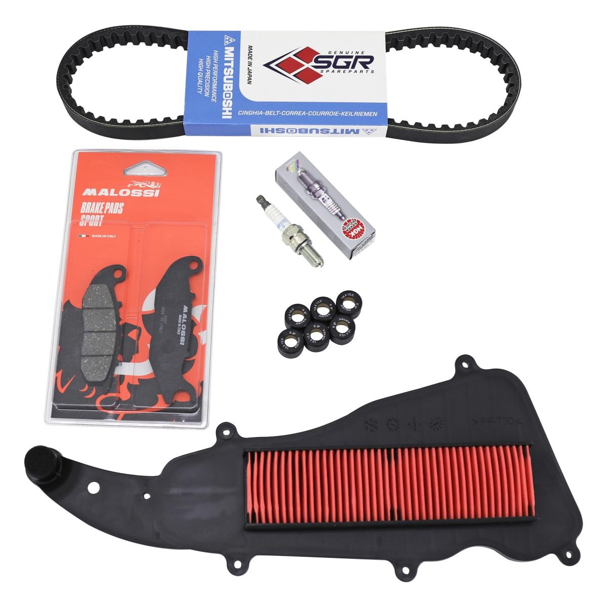 Kit entretien adaptable Piaggio 50 Liberty i-get transmission fluide et freinage réactif 4T