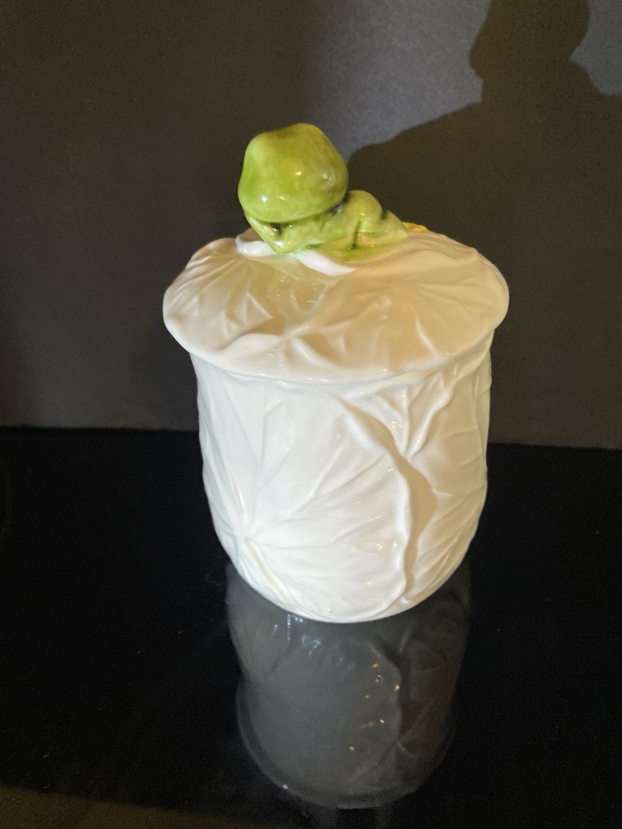 Vtg 1978 Neil The Frog Sears Roebuck Ceramic Small Canister & Lid