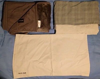 Eva Airlines Sit Cover  blanket and pillow C First Class