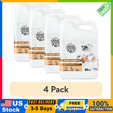 4 Pack Clumping Clay Cat Litter Unscented 20 lb Jug Odor Control Dust Free