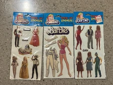 Barbie Puffy Stickers Vintage Mattel 1981 Gordy International Dress Up 3 Packs