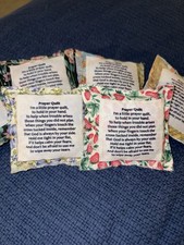 Handmade Christian Prayer Quilt Pockets Comfort Squares with Cross quantity 1