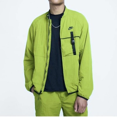 Nike Air Tech Woven Jacket Men Sz XL FZ0750-357 Lime/black (U)
