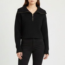 Jacquemus Black Rib Knit Wool La Maille Risoul Sweater S