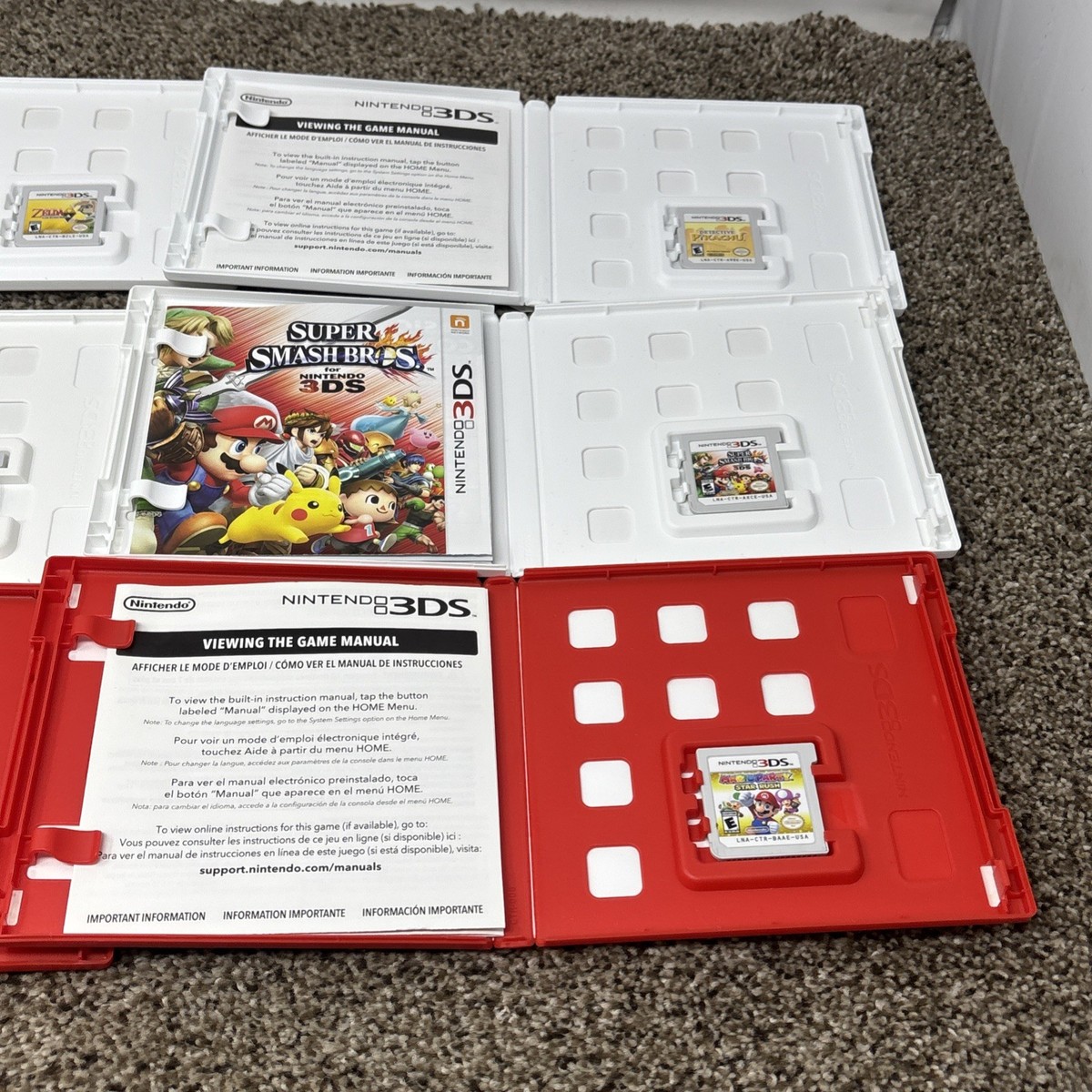 Lot De 6 Jeux Nintendo 3DS En Loose - Univers Mario - Occasion