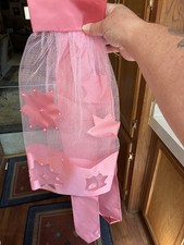 Vintage 1950s White Apron See Through Pink Satin Accents New Old Stock