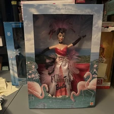 NIB 1998 Mattel Flamingo Barbie Birds Of Beauty 22957
